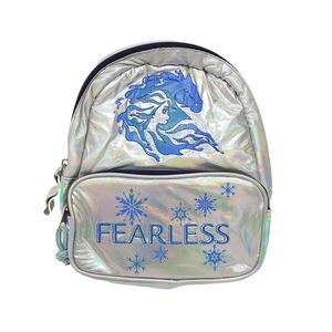 Disney Frozen 2 II Silver Mini Backpack Elsa and the Nokk With 2 Zipper Pockets